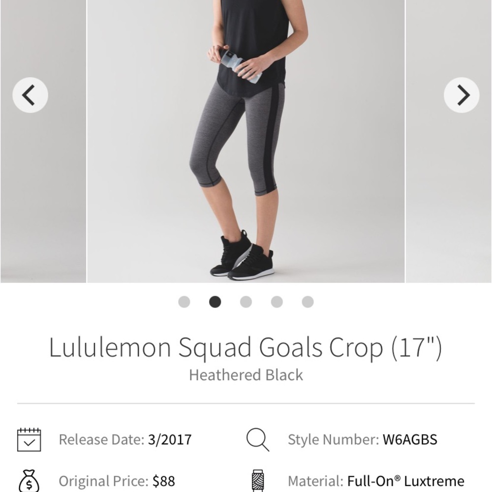 Lululemon squad goals cropped legging